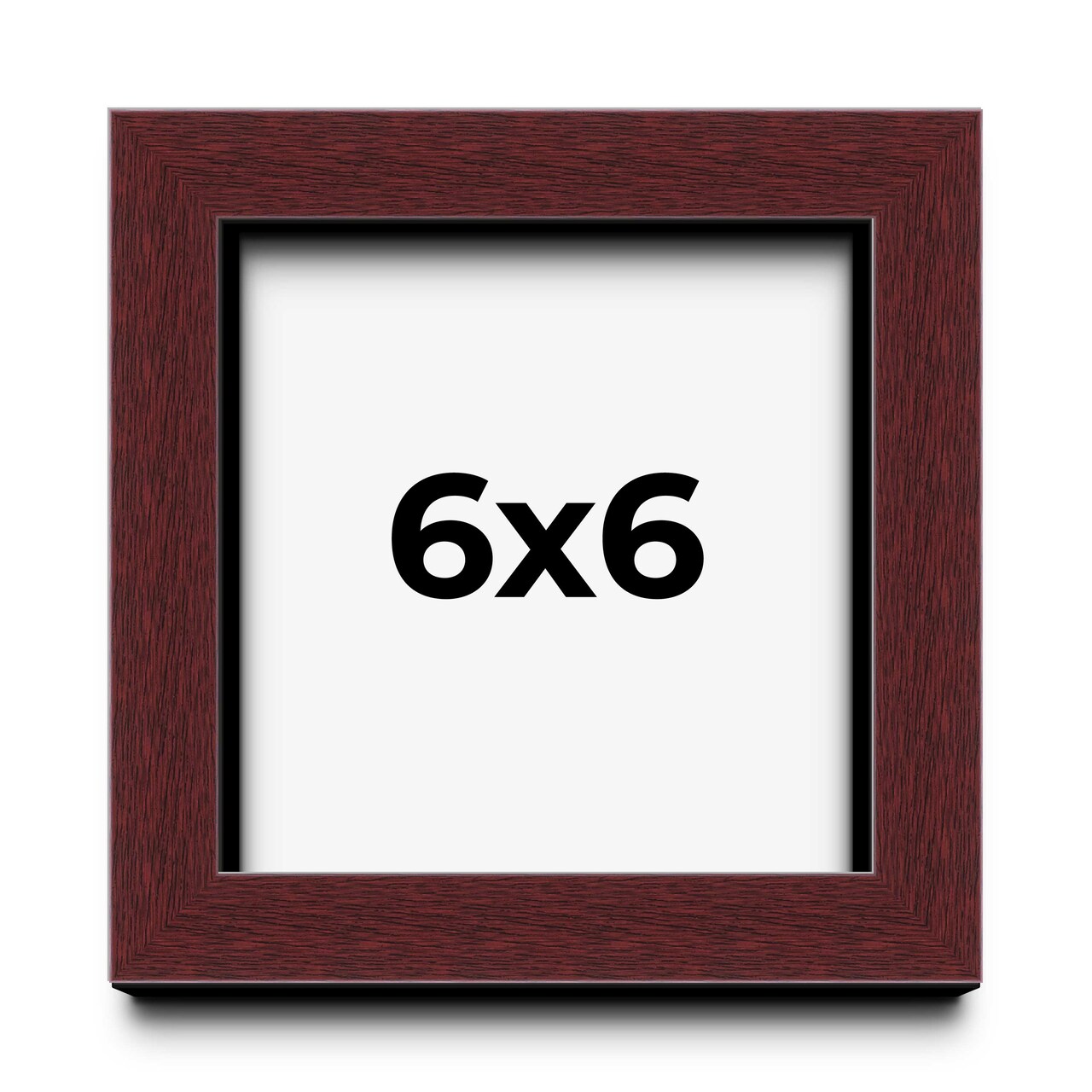 Square Shadow Box 1.5" Depth Brown Picture Frame - UV Acrylic, Backing, Hanging Hardware
